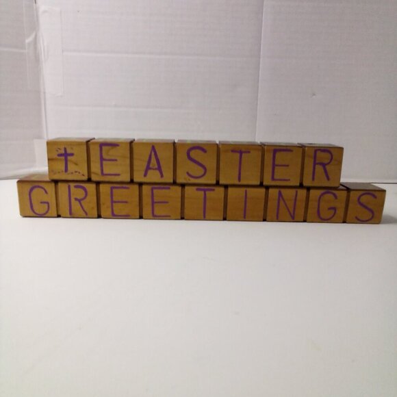 Handmade Wood Mantel Piece Christmas Easter Valentine Welcome Country Decor - Picture 3 of 10